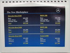 1993 Mercedes-Benz Dealership Training Guide with Competitive Info