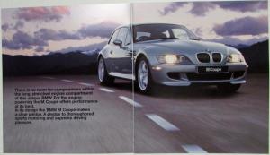 1998 BMW M Coupe Uncompromising in Performance Sales Brochure