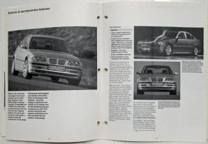 1999 BMW 323i Sedan and 328i Sedan E46 3 Series Dealer Product Information Guide