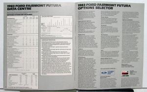 1983 Ford Fairmont Futura Options Features Sales Brochure CANADIAN