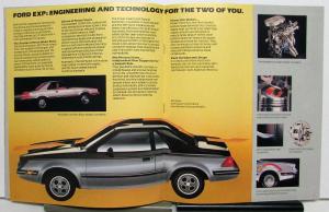 1983 Ford EXP Sport Options Features Sales Brochure CANADIAN
