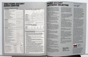 1983 Ford Escort Options Features Sales Brochure CANADIAN
