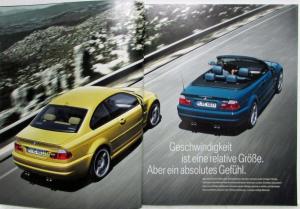 2003 BMW M3 Prestige Sales Brochure - German Text