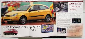 2001 Ford Focus ZX3 Paint Colors Options Features Sales Tri-Folder CANADIAN