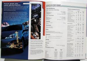 2001 Ford Focus Paint Colors Options Features Sales Brochure CANADIAN