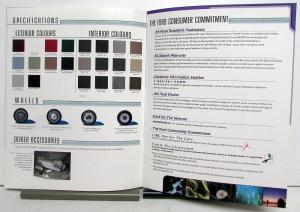 2001 Ford Grand Marquis Paint Colors Options Features Sales Brochure CANADIAN