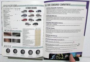 2001 Ford Windstar Paint Colors Options Features Sales Brochure CANADIAN