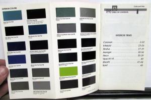 1995 Dodge Car Dealer Salesmen Color & Trim Pocket Selector Paint Fabric