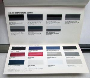 1992 Dodge Car Dealer Salesmen Color & Trim Pocket Selector Paint Fabric