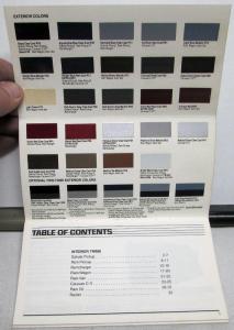 1989 Dodge Truck Dealer Salesmen Color & Trim Pocket Selector Paint Fabric