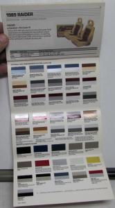 1989 Dodge Truck Dealer Salesmen Color & Trim Pocket Selector Paint Fabric