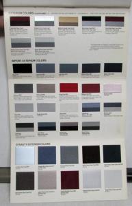 1988 Dodge Car Dealer Salesmen Color & Trim Pocket Selector Paint Fabric