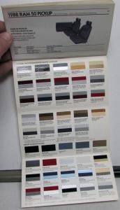 1988 Dodge Truck Dealer Salesmen Color & Trim Pocket Selector Paint Fabric