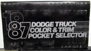 1987 Dodge Truck Dealer Salesmen Color & Trim Pocket Selector Paint Fabric