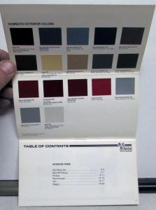 1985 Dodge Truck Dealer Salesmen Color & Trim Pocket Selector Paint Fabric