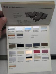 1984 Dodge Car Dealer Salesmen Color & Trim Pocket Selector Paint Fabric