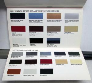 1982 Plymouth Dealer Salesmen Color & Trim Pocket Selector Paint Fabric