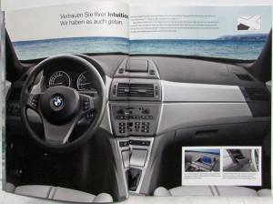 2003 BMW New X3 SAV Prestige Sales Brochure - 2.5i 3.0i 3.0d - German Text