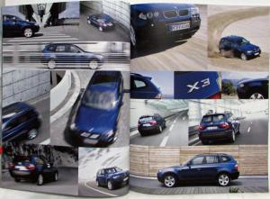 2003 BMW New X3 SAV Prestige Sales Brochure - 2.5i 3.0i 3.0d - German Text