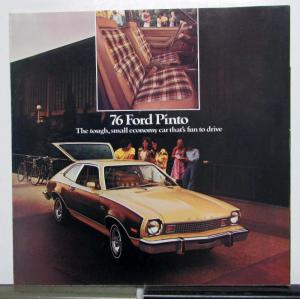1976 Ford Pinto Stallion Runabout Sedan Wagon XL Sales Tri-Folder