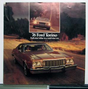 1976 Ford Gran Torino  Brougham Wagons Specifications XL Sales Tri-Folder REV