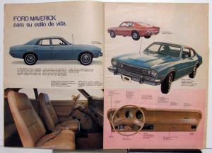 1975 Ford LTD Mustang II Maverick Specifications XL Sales Brochure SPANISH