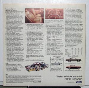 1976 Ford Granada America's Success Car Features Options Specs Brochure REV