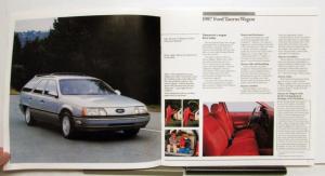 1987 Ford Station Wagons Taurus Areostar Escort Crown Victoria Specs Brochure