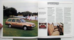 1987 Ford Station Wagons Taurus Areostar Escort Crown Victoria Specs Brochure