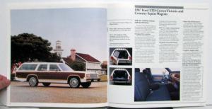 1987 Ford Station Wagons Taurus Areostar Escort Crown Victoria Specs Brochure