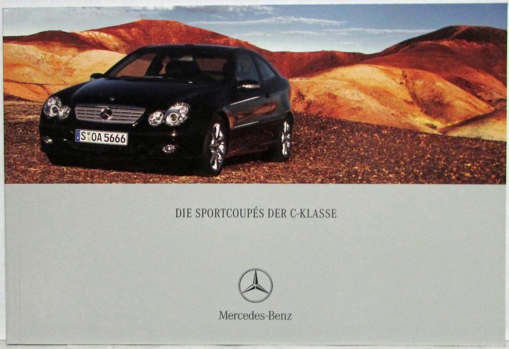 2004 Mercedes-Benz C-Class Sports Coupes Sales Brochure - German Text