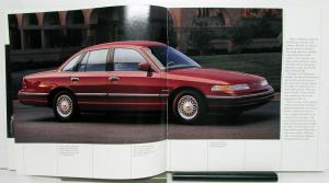 1992 Ford Crown Victoria Options Equipment Packages Specs Sales Brochure