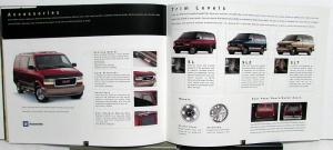 2001 GMC Canadian Truck Dealer Sales Brochure Safari Van Features Options