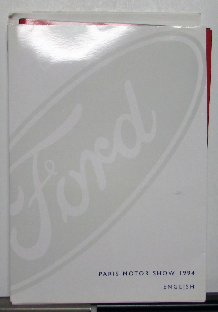 1994 Ford Scorpio Galaxy KA Paris Motor Show Press Folder Style Guide ENGLISH