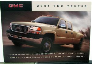 2001 GMC Trucks Canadian Dealer Full Line Sales Brochure Pickup Yukon Jimmy Van