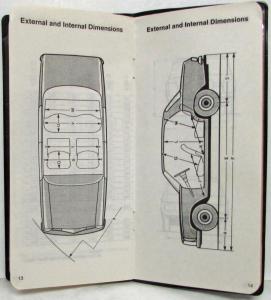 1976 Mercedes-Benz Sales Pocket Data Book for Passenger Cars