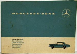 1967 Mercedes-Benz Passenger Cars Service Booklet - Multi-Language