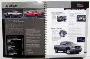2007 GMC Truck Dealer Salesmens Details Data Book Sierra HD & Denali