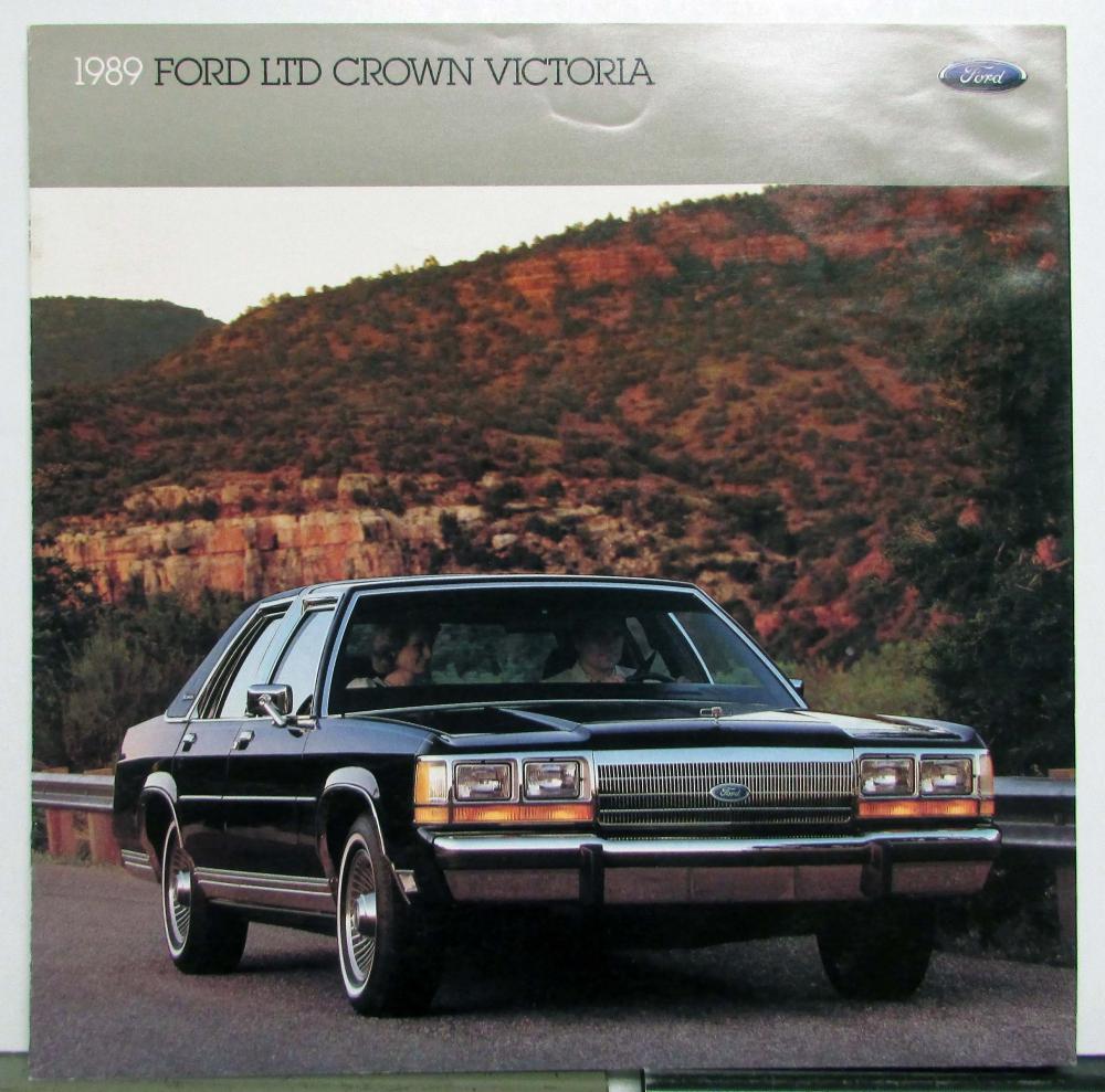 1989 Ford LTD Crown Victoria Diagrams Specifications Safety XL Sales Brochure