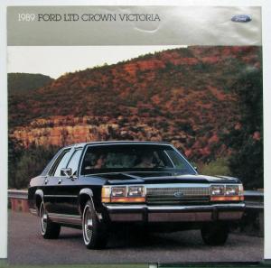 1989 Ford LTD Crown Victoria Diagrams Specifications Safety XL Sales Brochure