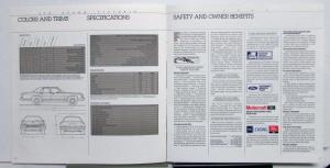 1989 Ford LTD Crown Victoria Diagrams Specifications Safety XL Sales Brochure
