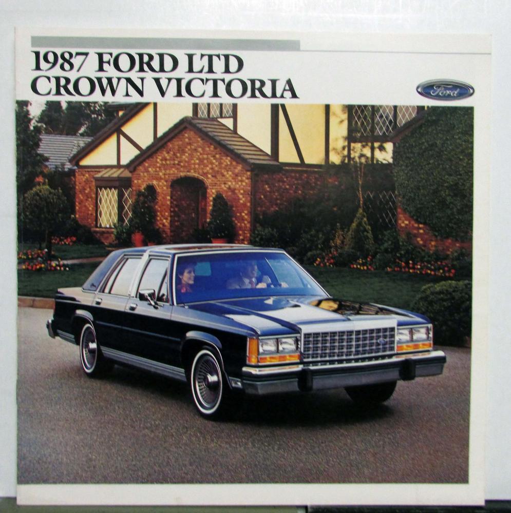 1987 Ford LTD Crown Victoria Diagrams Specifications Safety XL Sales Brochure