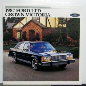 1987 Ford LTD Crown Victoria Diagrams Specifications Safety XL Sales Brochure