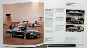 1987 Ford LTD Crown Victoria Diagrams Specifications Safety XL Sales Brochure