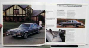 1987 Ford LTD Crown Victoria Diagrams Specifications Safety XL Sales Brochure