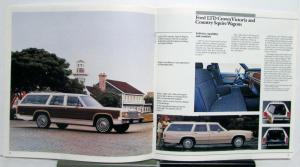 1987 Ford LTD Crown Victoria Diagrams Specifications Safety XL Sales Brochure