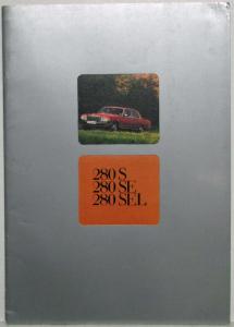 1978 Mercedes-Benz 280S 280SE 280SEL Sales Brochure - German Text