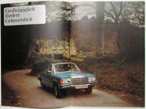 1978 Mercedes-Benz 280S 280SE 280SEL Sales Brochure - German Text
