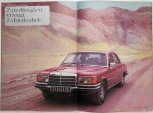 1978 Mercedes-Benz 280S 280SE 280SEL Sales Brochure - German Text
