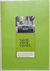 1976 Mercedes-Benz 350SE 450SE 450SEL Sales Brochure with Spec Folders